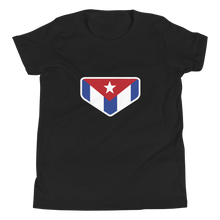 Load image into Gallery viewer, Baseball Homeplate - Cuba Flag - Youth Short Sleeve T-Shirt