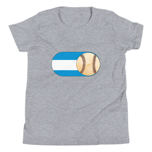 Baseball Mode - Nicaragua Flag - Youth Short Sleeve T-Shirt