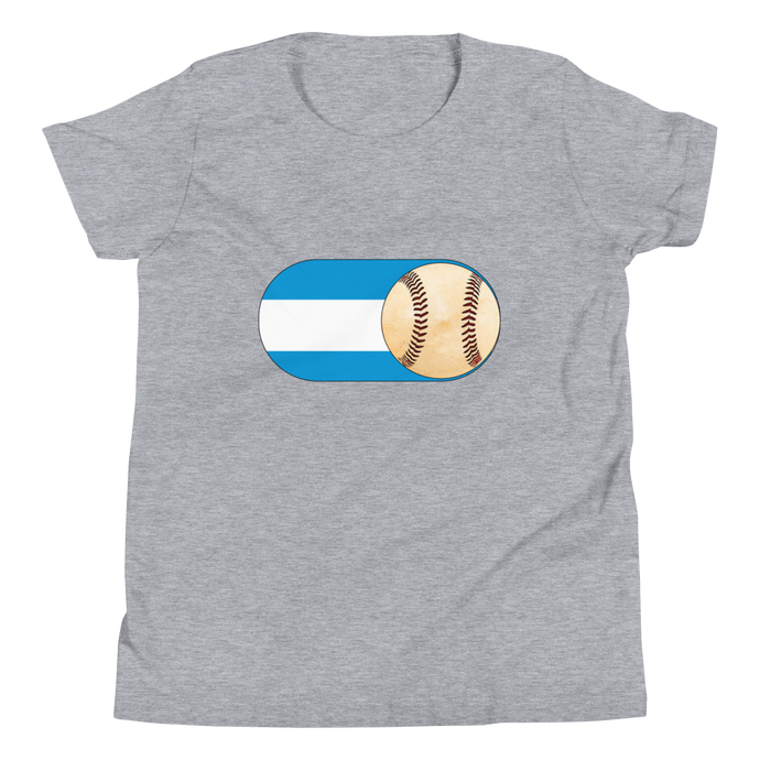 Baseball Mode - Nicaragua Flag - Youth Short Sleeve T-Shirt