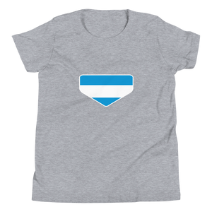 Baseball Homeplate - Nicaragua Flag - Youth Short Sleeve T-Shirt