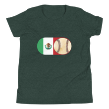 Load image into Gallery viewer, Baseball Mode - Mexico Flag - Youth Short Sleeve T-Shirt