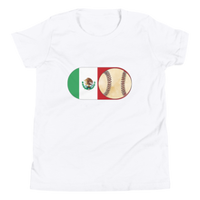 Load image into Gallery viewer, Baseball Mode - Mexico Flag - Youth Short Sleeve T-Shirt