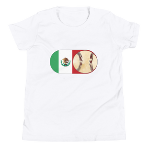 Baseball Mode - Mexico Flag - Youth Short Sleeve T-Shirt