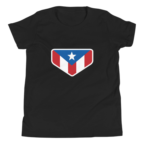 Baseball Homeplate - PR Flag - Youth Short Sleeve T-Shirt