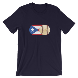 Baseball Mode -No Words - PR Flag - Short Sleeve T-Shirt