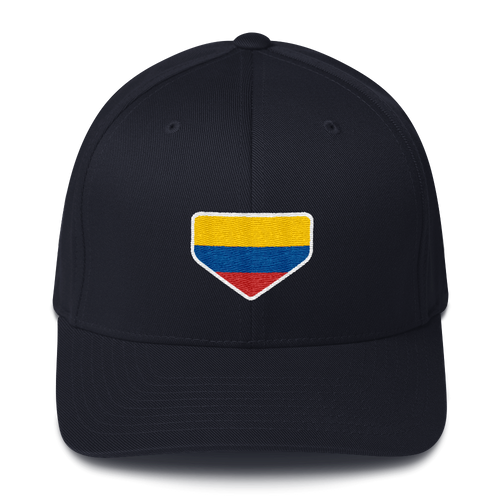 Baseball Homeplate - Colombia Flag - Structured Twill Cap