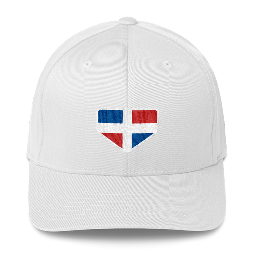 Baseball Homeplate - Rep. Dominicana Flag - Structured Twill Cap