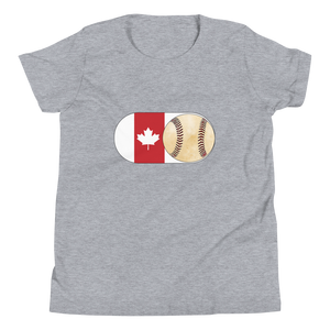 Baseball Mode - Canada Flag - Youth Short Sleeve T-Shirt