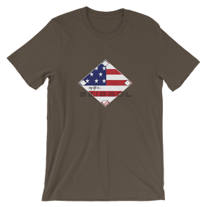 My Life is Beisbol - USA Flag - Short-Sleeve T-Shirt