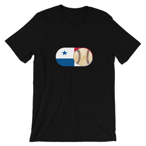 Baseball Mode -No Words - Panama Flag - Short Sleeve T-Shirt