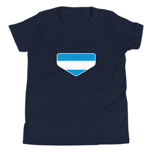 Baseball Homeplate - Nicaragua Flag - Youth Short Sleeve T-Shirt