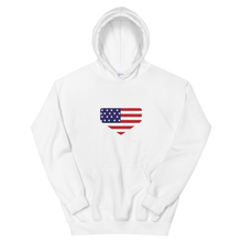 Load image into Gallery viewer, This is My Home - Homeplate USA Flag - Hooded Sweatshirt