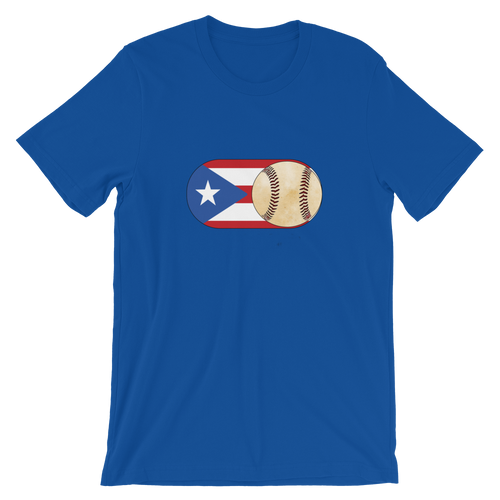 Baseball Mode -No Words - PR Flag - Short Sleeve T-Shirt