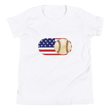 Load image into Gallery viewer, Baseball Mode - USA Flag - Youth Short Sleeve T-Shirt