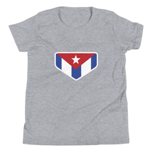 Load image into Gallery viewer, Baseball Homeplate - Cuba Flag - Youth Short Sleeve T-Shirt