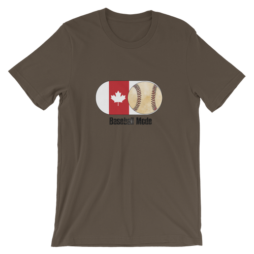 Baseball Mode - Canada Flag Dirt Ball - Short-Sleeve T-Shirt