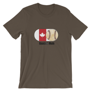 Baseball Mode - Canada Flag Dirt Ball - Short-Sleeve T-Shirt