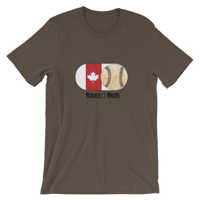 Baseball Mode - Canada Flag Dirt Ball - Short-Sleeve T-Shirt