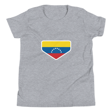 Load image into Gallery viewer, Baseball Homeplate - Venezuela Flag - Youth Short Sleeve T-Shirt