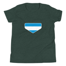 Load image into Gallery viewer, Baseball Homeplate - Nicaragua Flag - Youth Short Sleeve T-Shirt