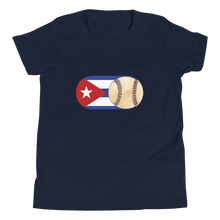 Load image into Gallery viewer, Baseball Mode - Cuba Flag - Youth Short Sleeve T-Shirt