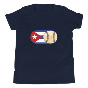 Baseball Mode - Cuba Flag - Youth Short Sleeve T-Shirt