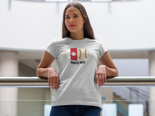 Baseball Mode - Canada Flag - Women's Short Sleeve T-shirt