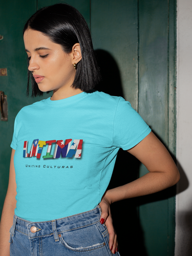 Proud Latina - Flags - Uniting Culturas- Short Sleeve T-shirt